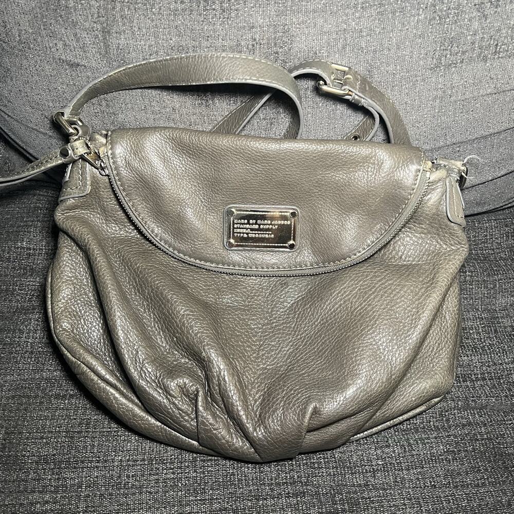 Marc By Marc Jacobs Gray Pebbled Leather Crossbody Bag Classic Workwear